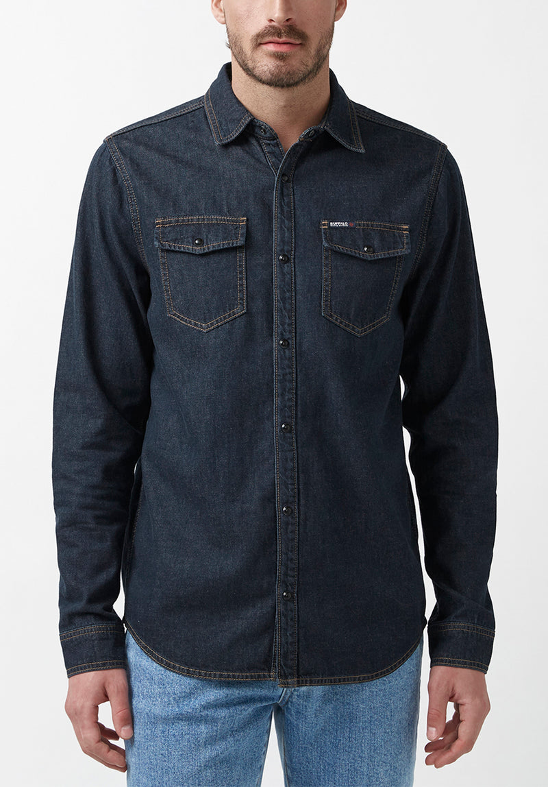 Buy John Pride Blue Regular Fit Cotton Denim Shirt for Men Online @ Tata  CLiQ
